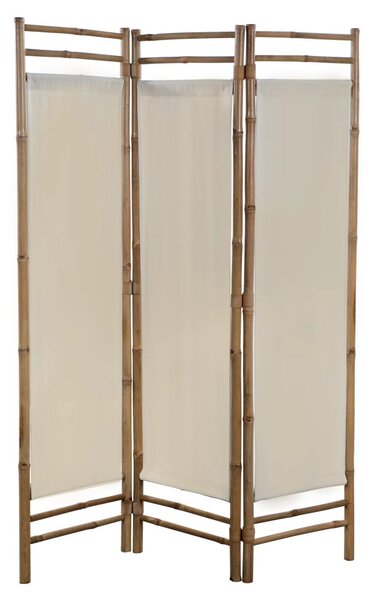 VidaXL Sklopiva Sobna Pregrada s 3 Ploče od Bambusa i Platna 120 cm