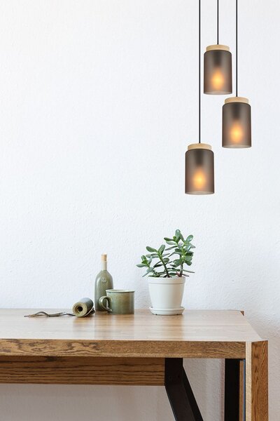 Lampa Viseća APP1811-3CPR Frosted Grey