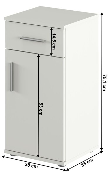Ormarić Lessa 03 (bijela mat)