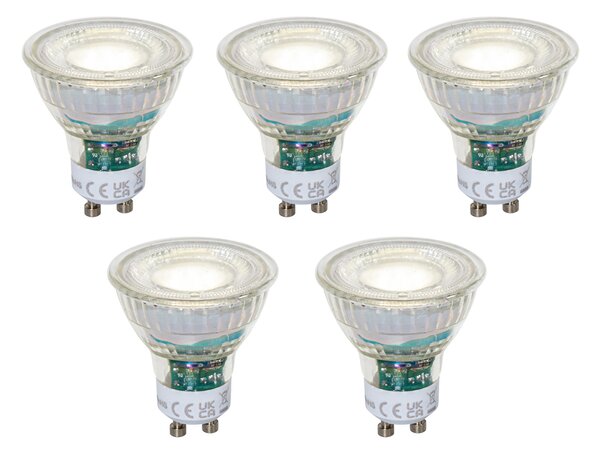 Set od 5 GU10 50mm prigušivih LED žarulja prozirne 2,5W 450 lm 4000K
