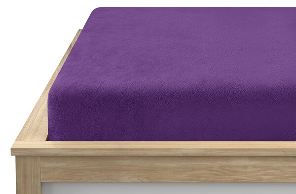 Plahta mikropliš SOFT 90x200 cm tamno ljubičasta