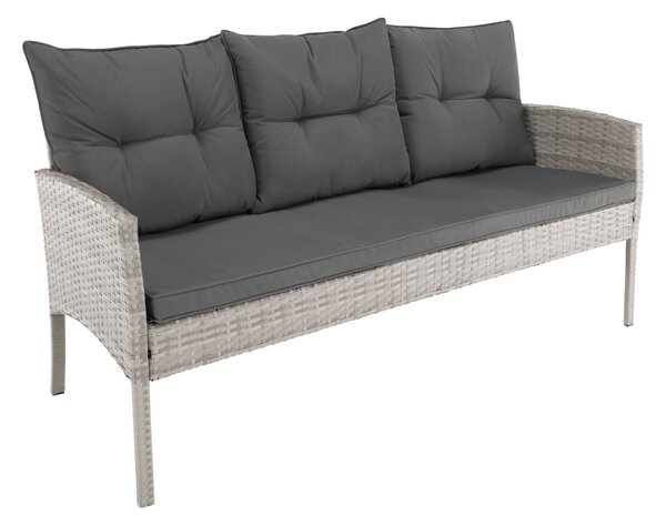 Vrtni set od ratana LELON (svijetlosiva) (za 4 do 6 osoba)