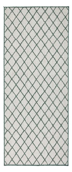 Krem-zeleni vanjski tepih NORTHRUGS Malaga, 80 x 250 cm