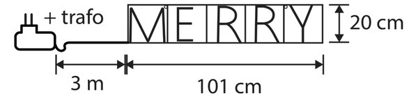 Božićna zidna svjetiljka crna MERRY uklj. LED s timerom IP44 - Yoro