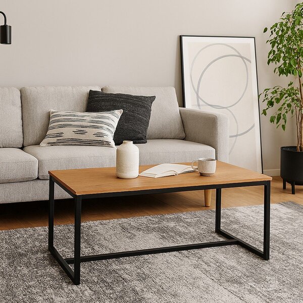 Stolić za kavu u dekoru hrasta u prirodnoj boji 47x90 cm Norden – Bonami Essentials