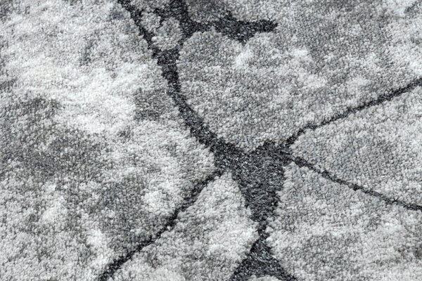 Pločnik moderna COZY 8873 Cracks Puknuti beton - Strukturne, dvije razine flora tamno Siva