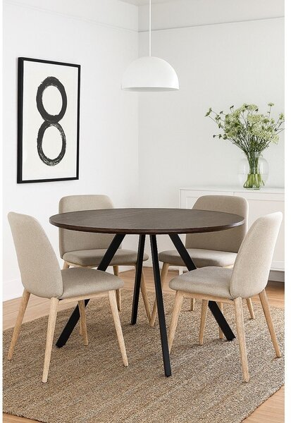 Okrugao blagovaonski stol u dekoru oraha ø 120 cm Rivo – Bonami Essentials