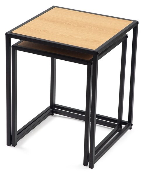 Pomoćni stolići u setu 2 kom u dekoru hrasta 38x38 cm Noah – Bonami Essentials