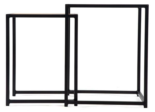 Pomoćni stolići u setu 2 kom u dekoru hrasta 38x38 cm Noah – Bonami Essentials