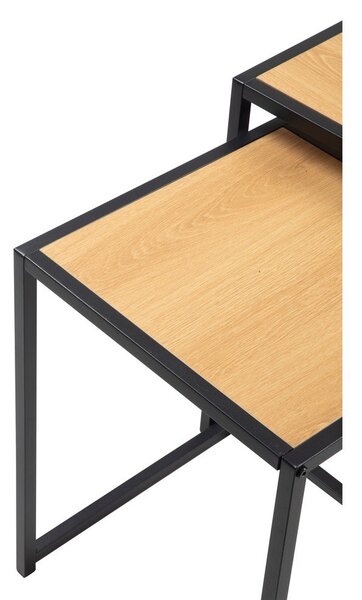 Pomoćni stolići u setu 2 kom u dekoru hrasta 38x38 cm Noah – Bonami Essentials