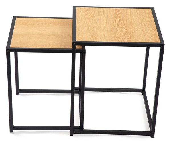 Pomoćni stolići u setu 2 kom u dekoru hrasta 38x38 cm Noah – Bonami Essentials