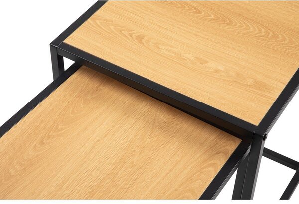 Pomoćni stolići u setu 2 kom u dekoru hrasta 38x38 cm Noah – Bonami Essentials