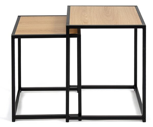 Pomoćni stolići u setu 2 kom u dekoru hrasta 38x38 cm Noah – Bonami Essentials