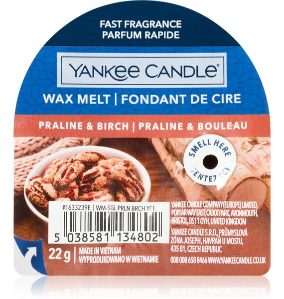 Yankee Candle Praline & Birch vosak za aroma lampu 22 g