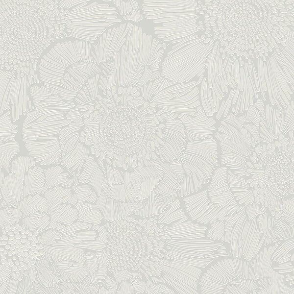 Bijela flis tapeta cvijeće A56401 | Ljepilo besplatno