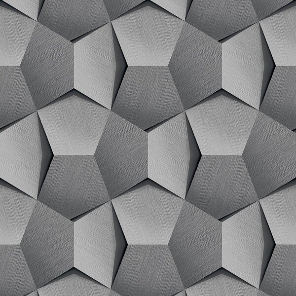 Geometrijska siva flis tapeta A54601 | Ljepilo besplatno