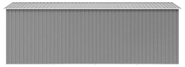 Vrtna kućica - Vrtno spremište 257 x 489 x 181 cm metalno sivo - Siva 257 x 489 x 181 cm