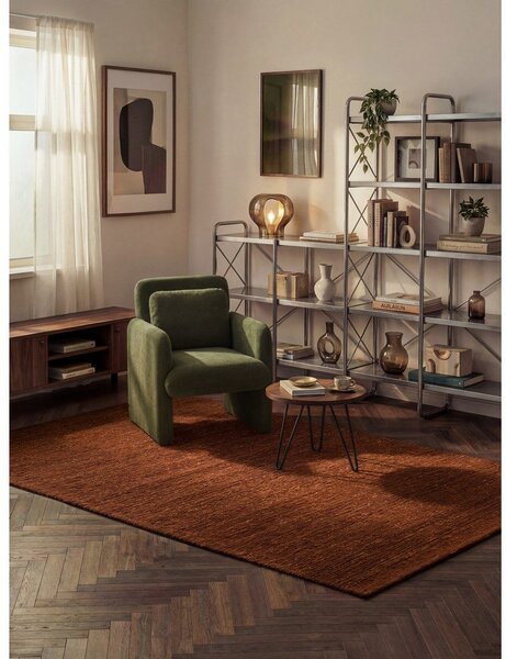 Smeđi ručno rađen vunen tepih 80x150 cm Bexley Woolwich – Ted Baker