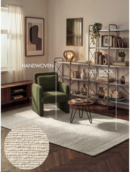 Krem ručno rađen vunen tepih 120x170 cm Bexley Woolwich – Ted Baker