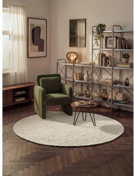 Krem ručno rađen vunen okrugao tepih ø 160 cm Bexley Woolwich – Ted Baker