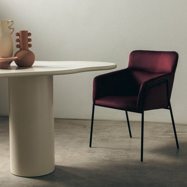 Bordo dizajnerska fotelja HELSINKI VELVET Magic Velvet 2229