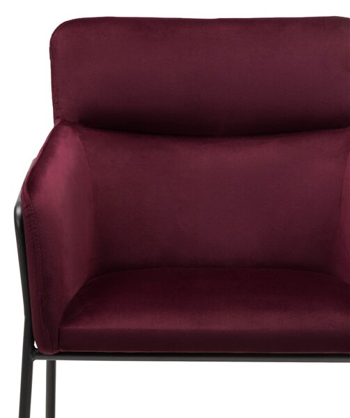 Bordo dizajnerska fotelja HELSINKI VELVET Magic Velvet 2229