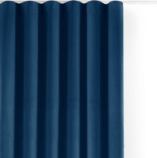 Plava zavjesa za djelomično zamračenje od samta 200x300 cm Velto – Filumi