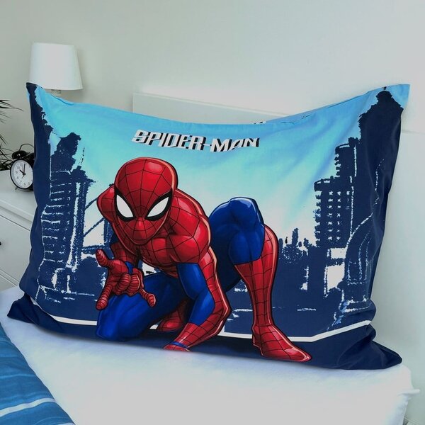 Plava pamučna dječja posteljina za krevet za jednu osobu 140x200 cm Spider-man "Blue" – Jerry Fabrics