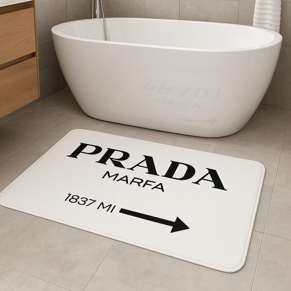 Bijele od samta kupaonske prostirke u setu 2 kom 60x100 cm Prada – Mila Home