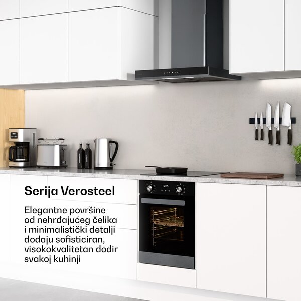 Klarstein Velaire ugradbena pećnica | 49 L | energetska klasa A | 2000 W | crna | 45 cm