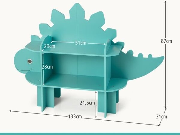 Dječja knjižna polica dinosaur