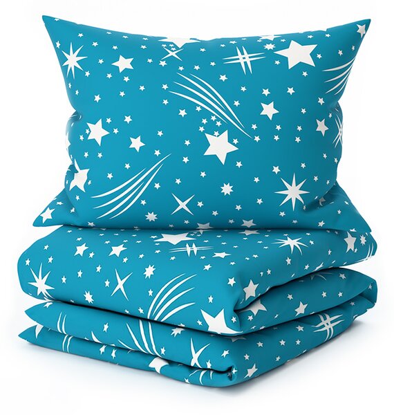 Pamučna posteljina NIGHT SKY tirkizna