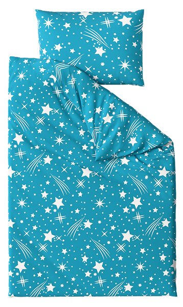 Pamučna posteljina NIGHT SKY tirkizna