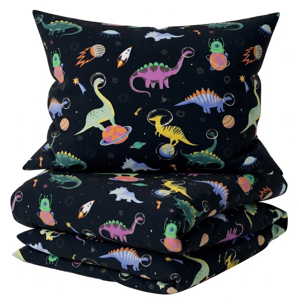 Set dječje posteljine od mikrovlakana DINO SPACE šarena + Jastučnica 50 x 70 cm BESPLATNO