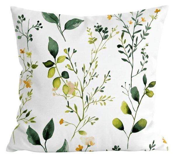 Komplet posteljine od mikrovlakana FLORAMA bijela + Navlaka za jastuk 45 x 45 cm BESPLATNO