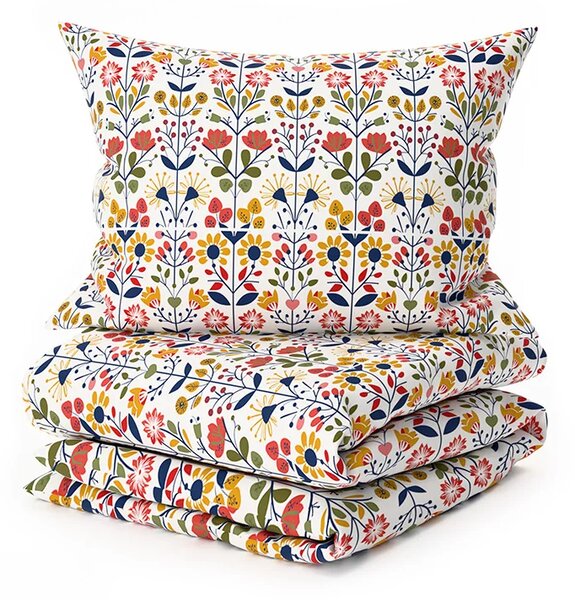 Set posteljine od polipamuka FOLKLORIA POLY raznobojna + jastučnica 50 x 70 cm BESPLATNO