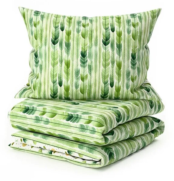 Set posteljina od polipamuka GREEN TREES POLY zelene + Jastučnica 50 x 70 cm BESPLATNO