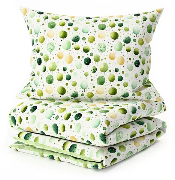 Set posteljina od polipamuka GREEN TREES POLY zelene + Jastučnica 50 x 70 cm BESPLATNO