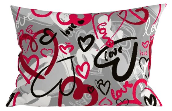 Set posteljine od polipamuka STREET LOVE POLY siva + jastučnica 50 x 70 cm BESPLATNO