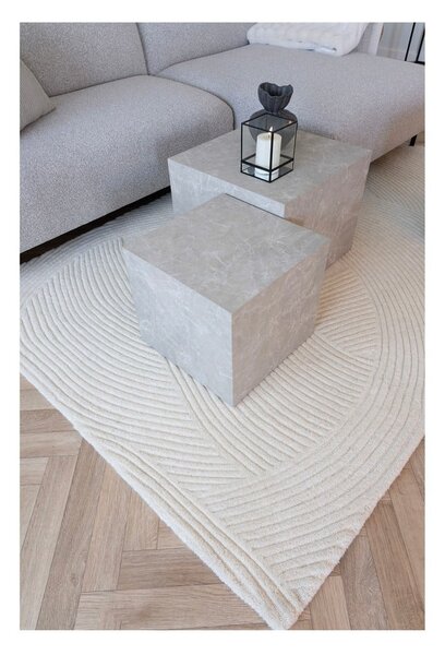 Krem ručno rađen vunen tepih 160x230 cm Pune – House Nordic