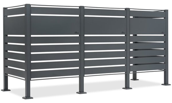 Kućište za 3 kante za otpad 120l ili 240l Halen CoverTech antracit