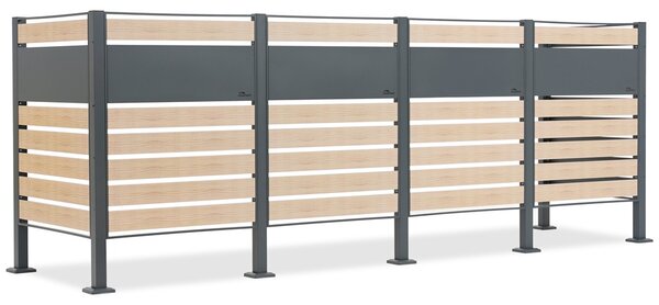 Kućište za 4 kante za otpad 120l ili 240l Breda CoverTech
