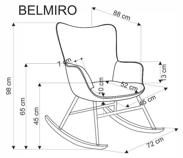 Fotelja za ljuljanje Belveder (maslinasto zelena)