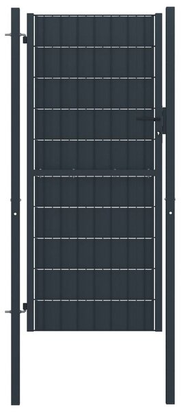 Vrata za ogradu od PVC-a i čelika 100 x 124 cm antracit