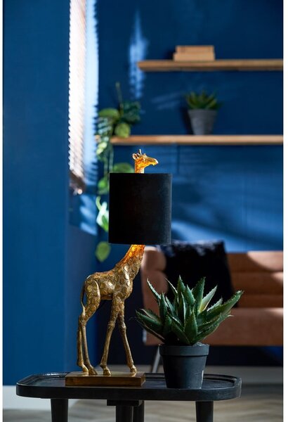 Stolna lampa crno-brončane boje (visina 61 cm) Giraffe - Light & Living