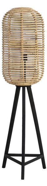 Podna lampa u crnoj prirodnoj boji (visina 140 cm) Tabana - Light & Living