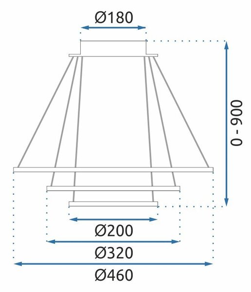 LED svijetiljka G040-3CP Black