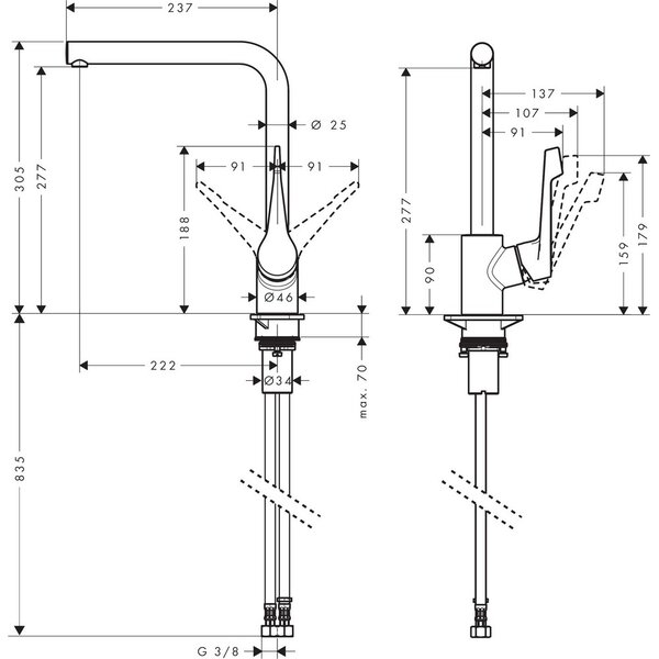 Slavina za sudoper Hansgrohe Cento L