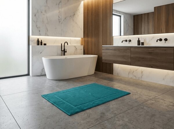 Hotelski kupaonski tepih Comfort azurno plavi 750g/m2