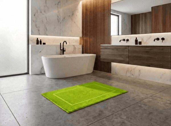 Hotelski kupaonski tepih Comfort svijetlo zeleni 750g/m2